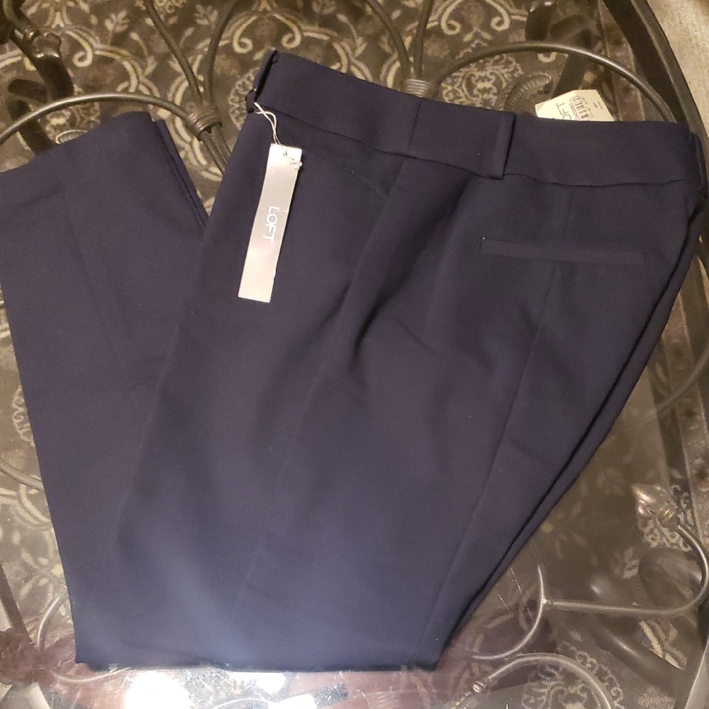 LOFT Deep Blue Tailored Pants